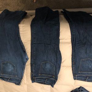 3 Pair of Old Navy Boot Cut Jeans 44 waist, 32 length
